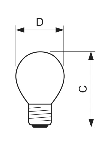 Philips 60sfe clear sphere e27 60w 230v